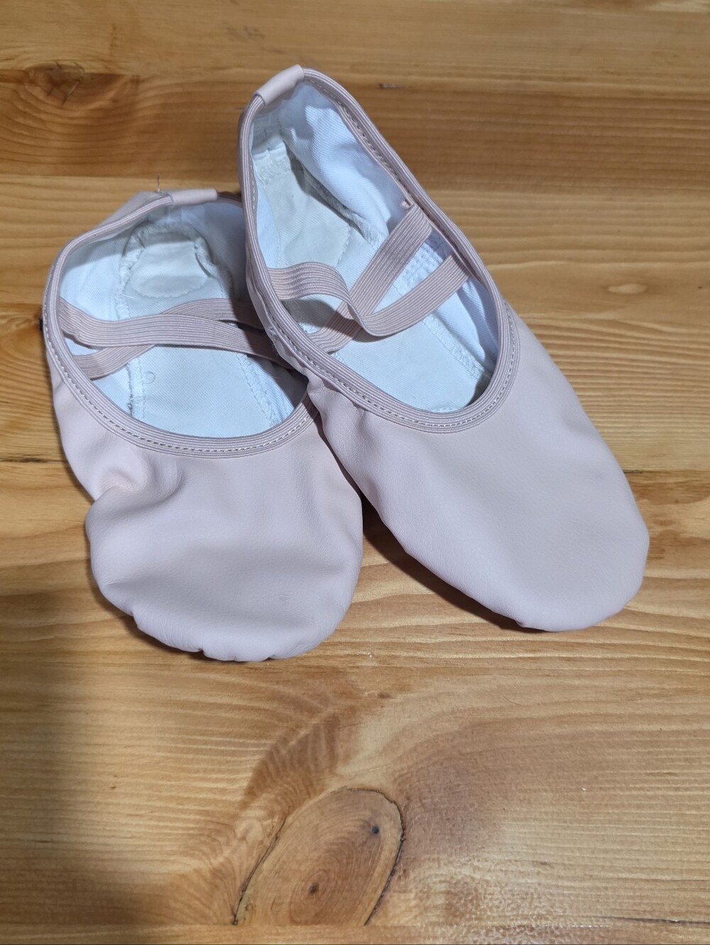 Size 3 -Pink Ballet Slippers - Elastic Strap Dance Shoes